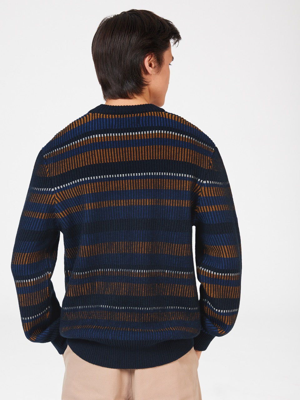 Navy Ben Sherman B by Ben Sherman Stripe Knitwear | 8127DRQHS