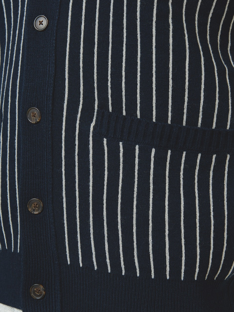 Navy Ben Sherman Jacquard Stripe Cardigan Knitwear | 4253ZDWVS