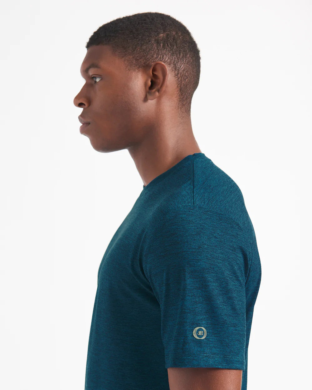 Navy Ben Sherman Performance Stretch Marl Heather T-Shirt | 2058GVRAT