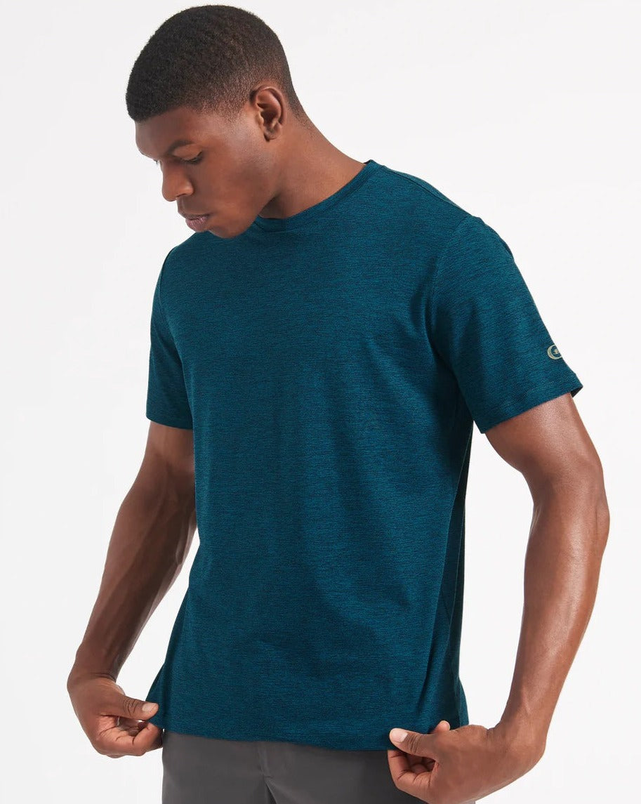 Navy Ben Sherman Performance Stretch Marl Heather T-Shirt | 2058GVRAT