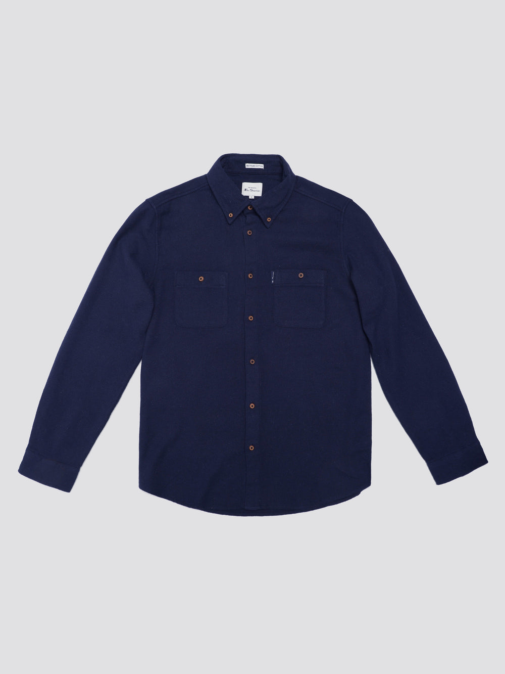 Navy Ben Sherman Signature Boucle Shirts | 9716MEZDK