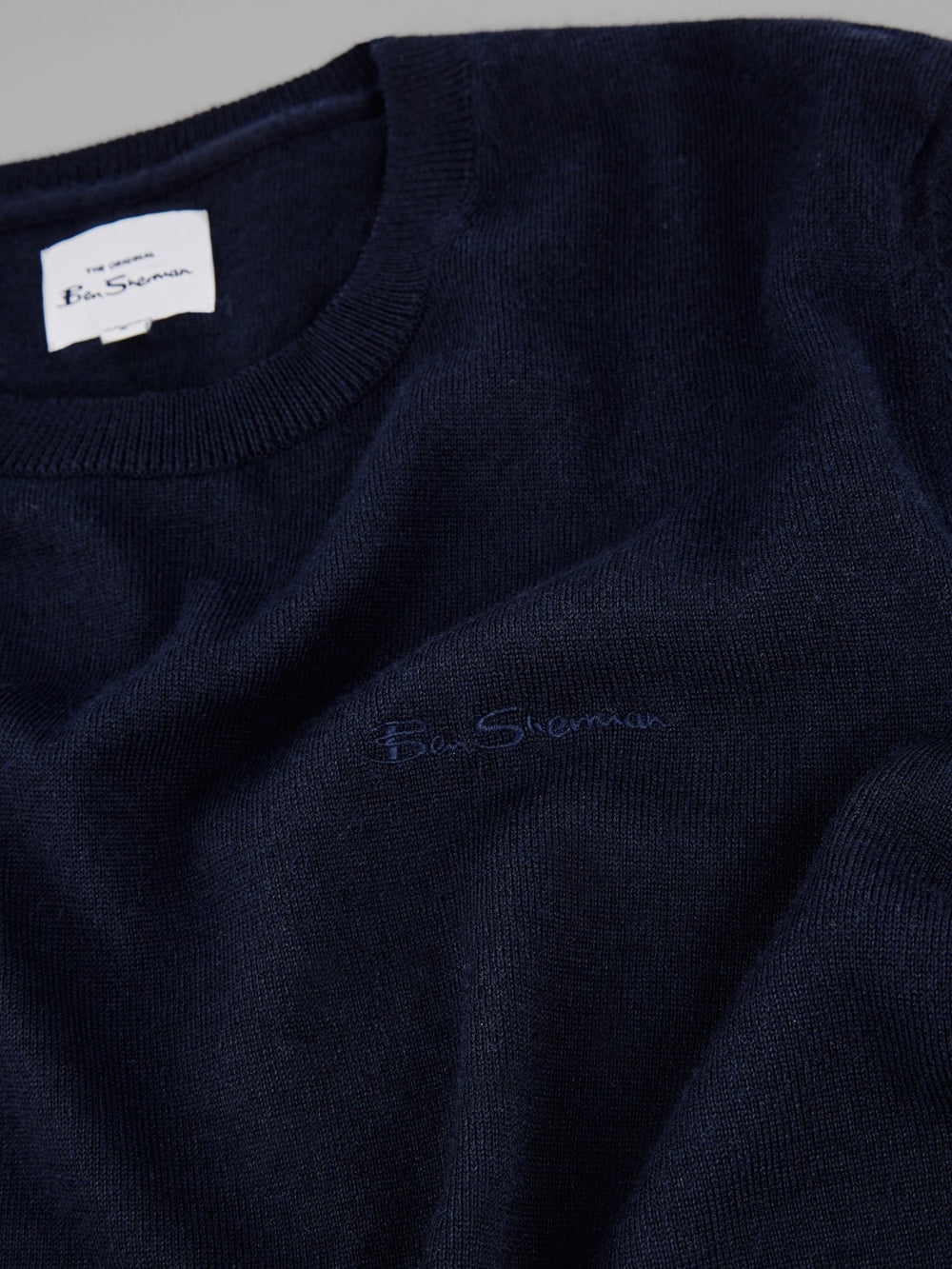 Navy Ben Sherman Signature Crewneck Knitwear | 1349ROBLY