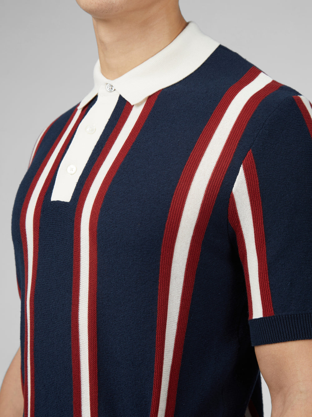 Navy Ben Sherman Signature Mod Rugby Knitwear | 6754LTZJE