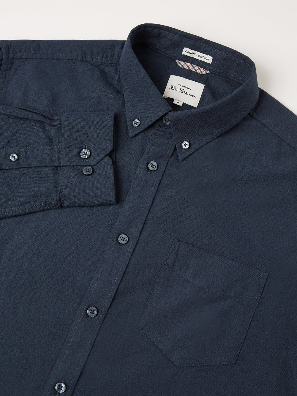 Navy Ben Sherman Signature Organic Oxford Shirts | 5349OYCWU