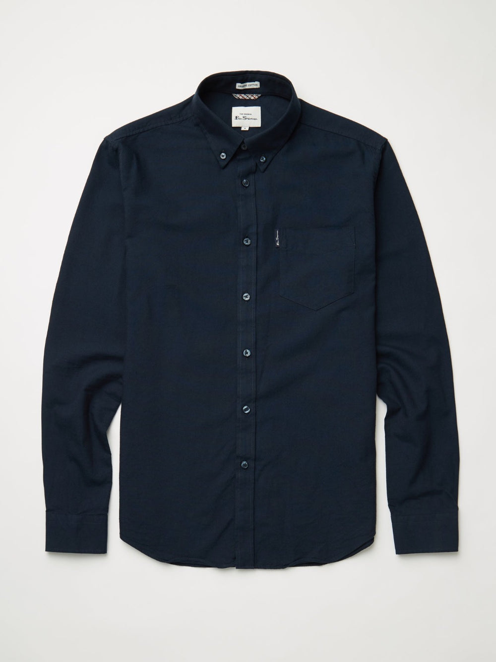 Navy Ben Sherman Signature Organic Oxford Shirts | 5349OYCWU