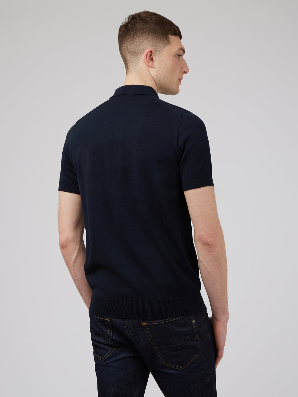 Navy Ben Sherman Signature Polo Neck Sweaters | 9723IUGYT