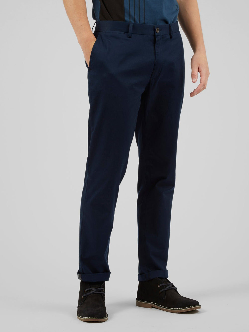 Navy Ben Sherman Signature Slim Stretch Chino Pants | 0276KCIBD