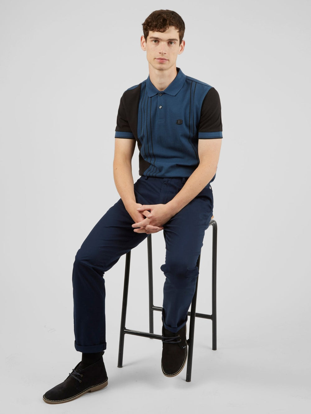 Navy Ben Sherman Signature Slim Stretch Chino Pants | 0276KCIBD