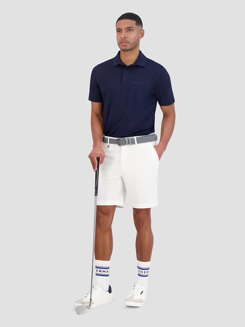 Navy Ben Sherman Solid Air Pique Sports Fit Polo Shirts | 7942CGDAR