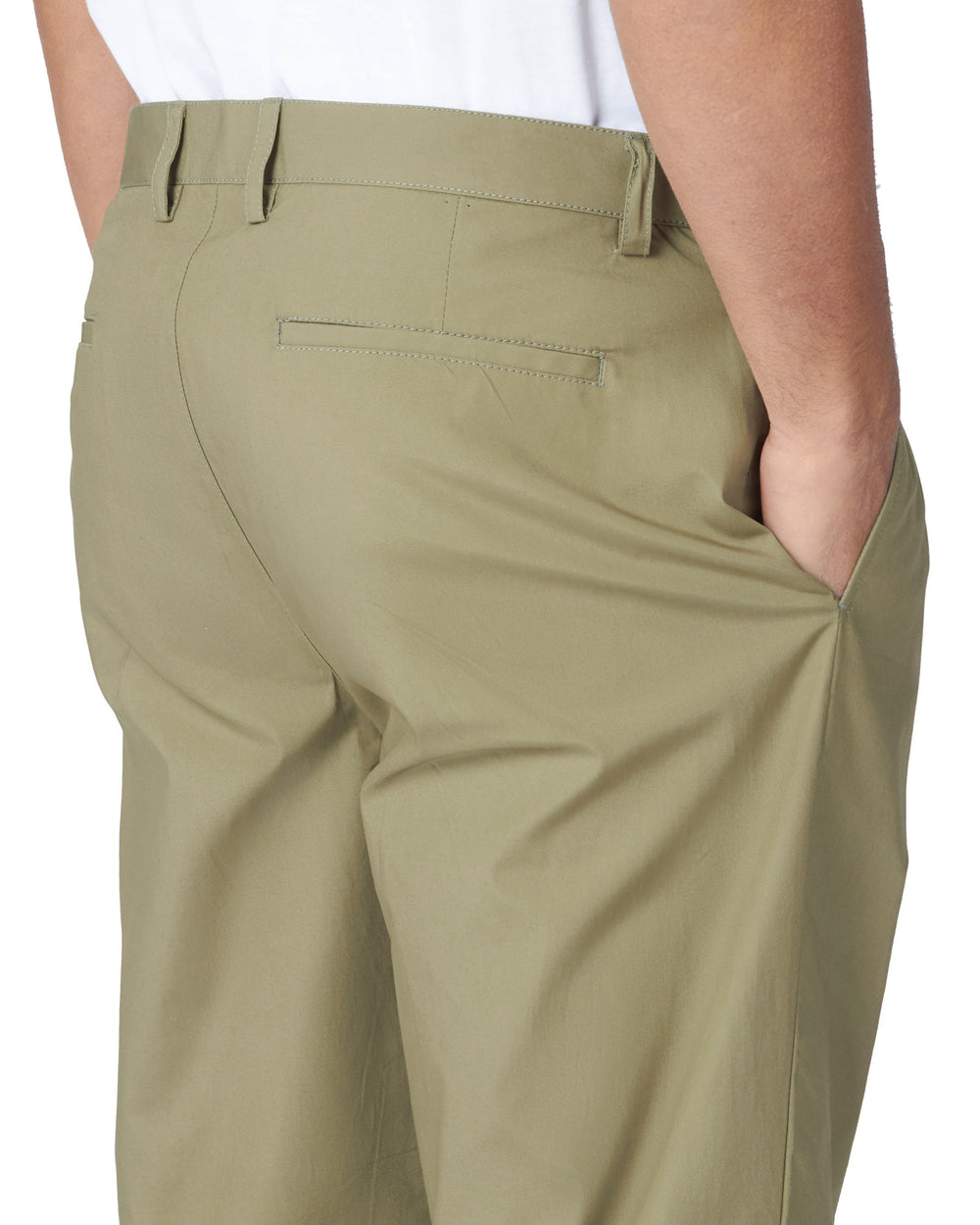 Olive Ben Sherman Poplin Relaxed-Taper Pleated Pants | 9347NSMHZ