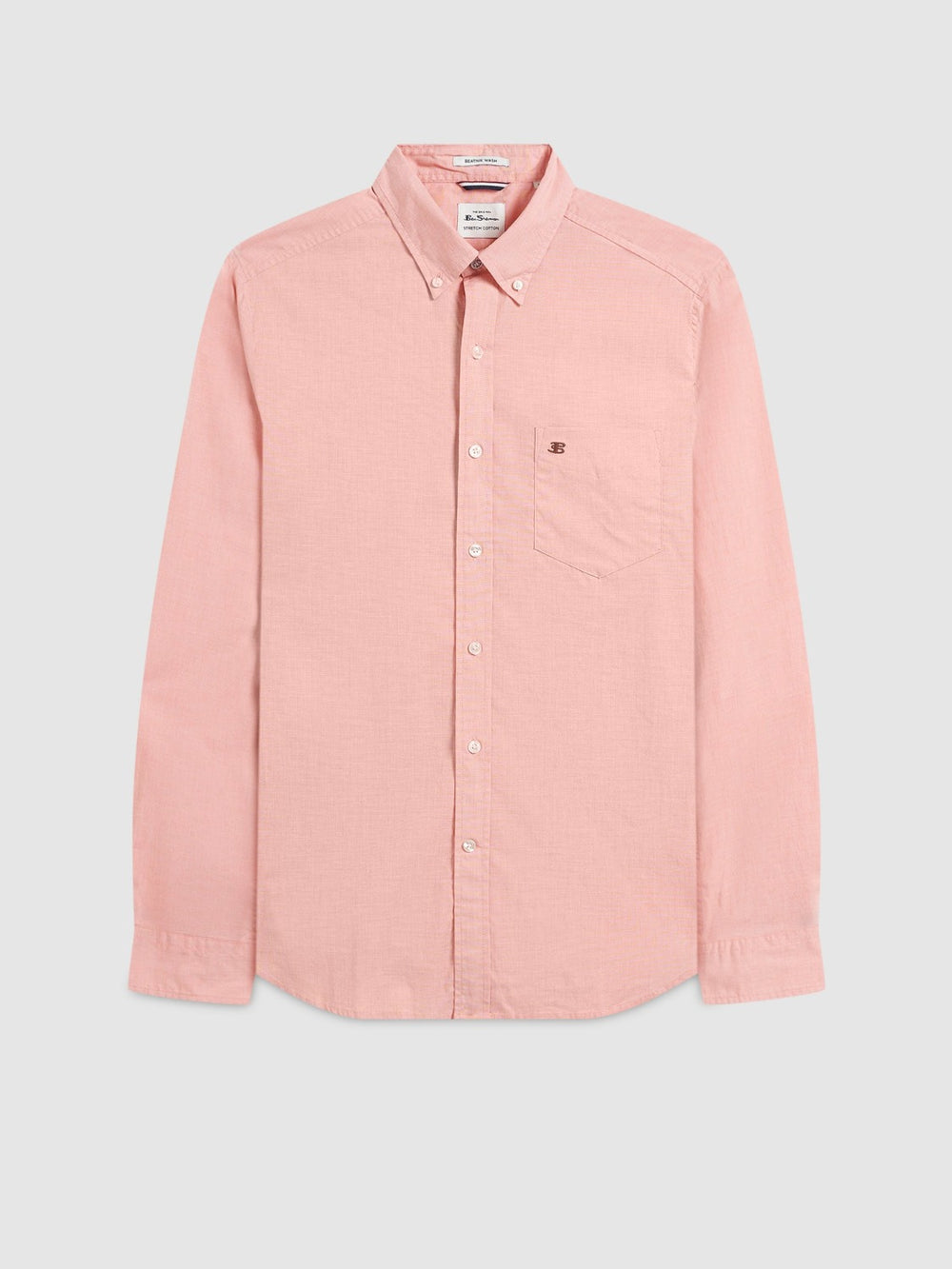 Orange Ben Sherman Beatnik Wash Long-Sleeve Shirts | 1456JGPFE