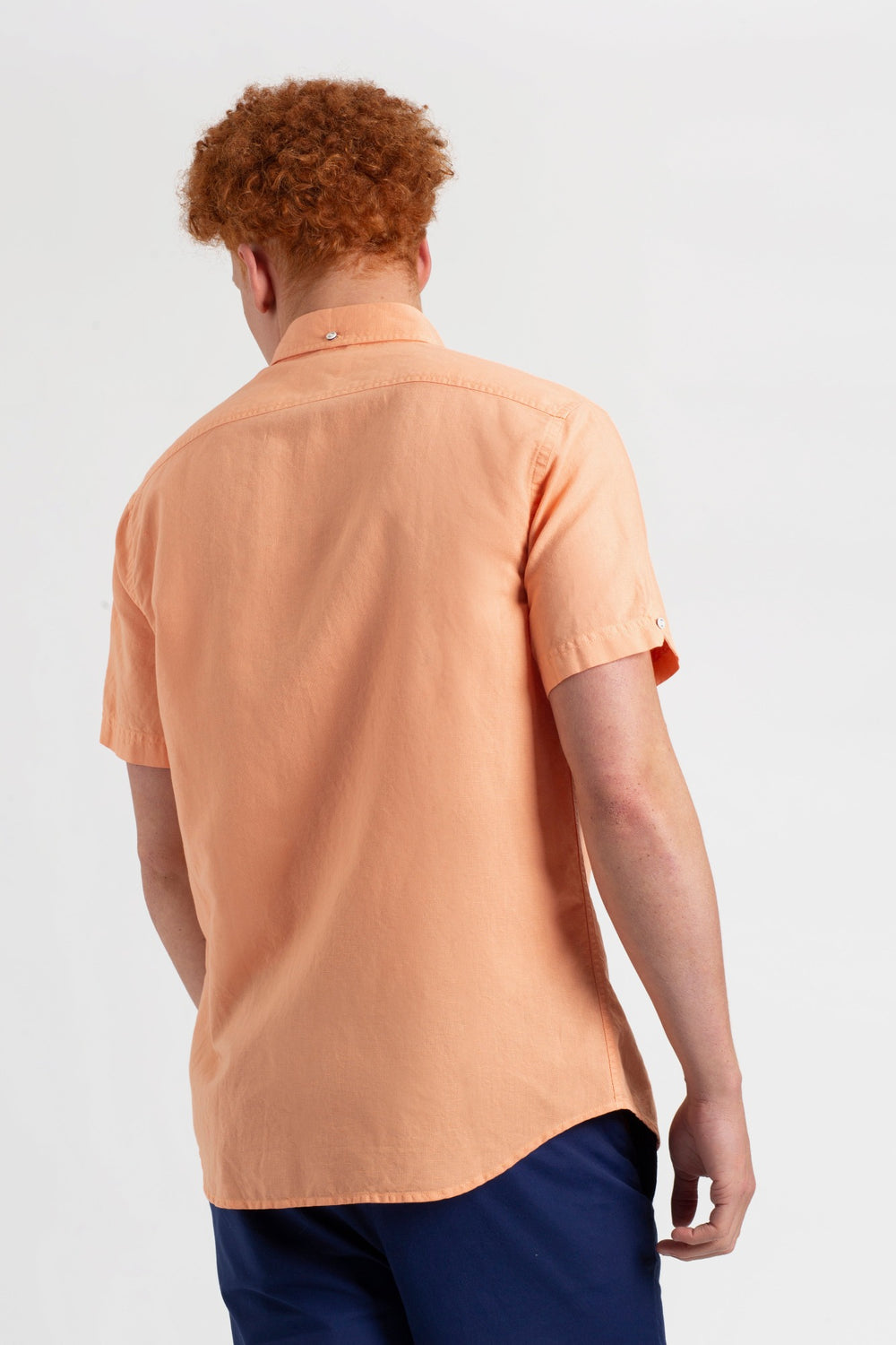 Orange Ben Sherman Garment Dye Linen Shirts | 2641QJWKC