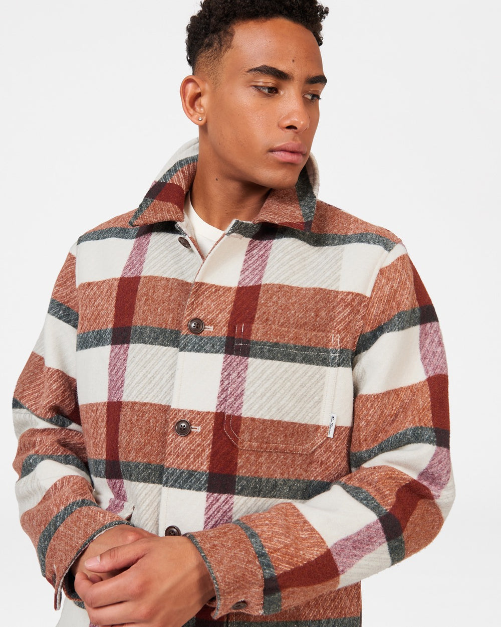 Orange Ben Sherman Plaid Jackets | 7983ZEURW