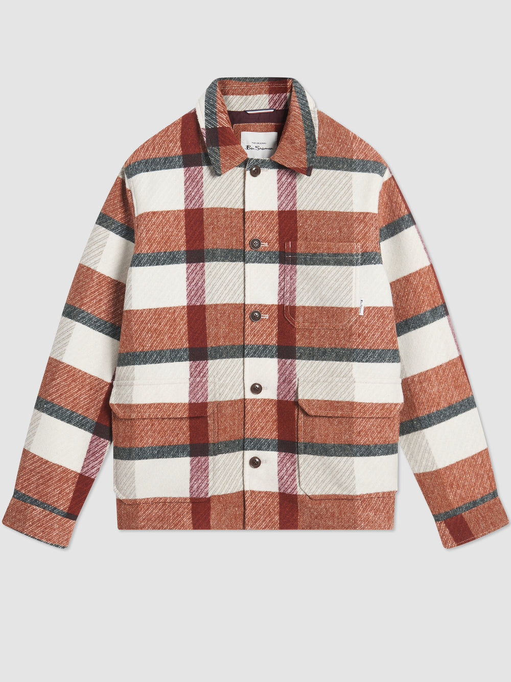 Orange Ben Sherman Plaid Jackets | 7983ZEURW