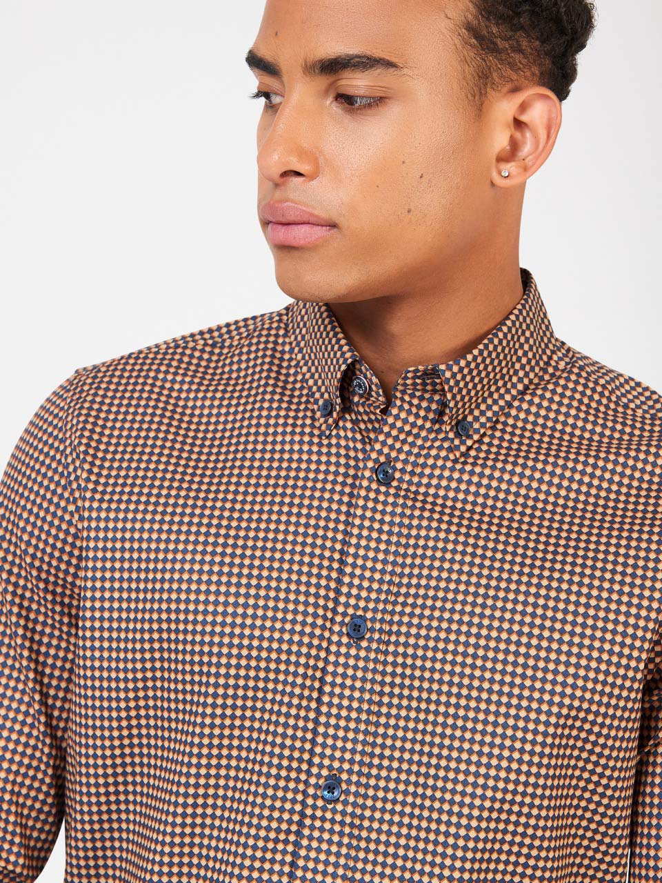 Orange Ben Sherman Signature Chevron Shirts | 2015XUOBH