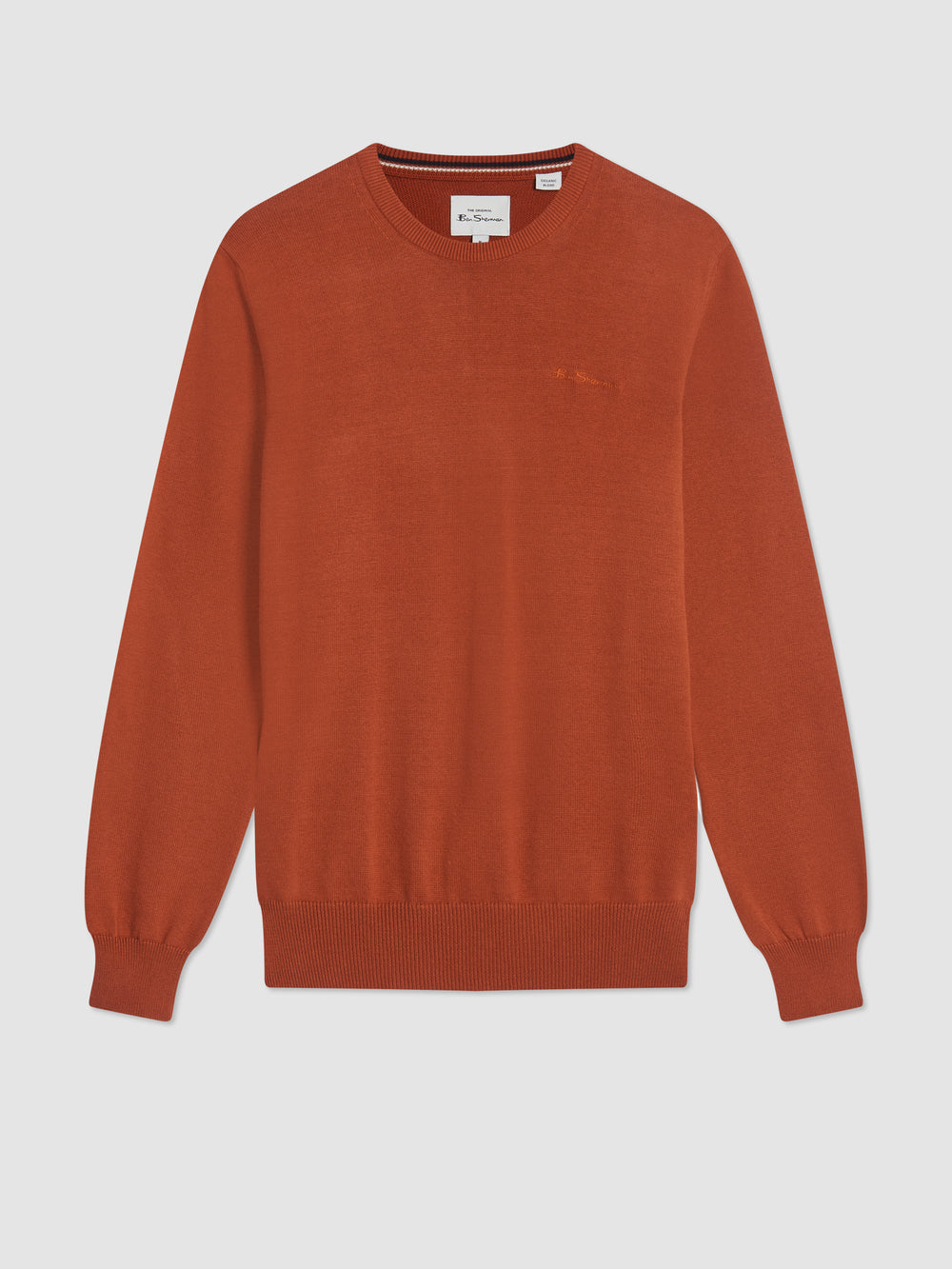 Orange Ben Sherman Signature Crewneck Knitwear | 0279ZLDNA