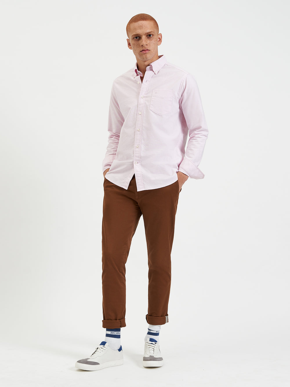 Pink Ben Sherman Brighton Oxford Organic Shirts | 7635QLNMT