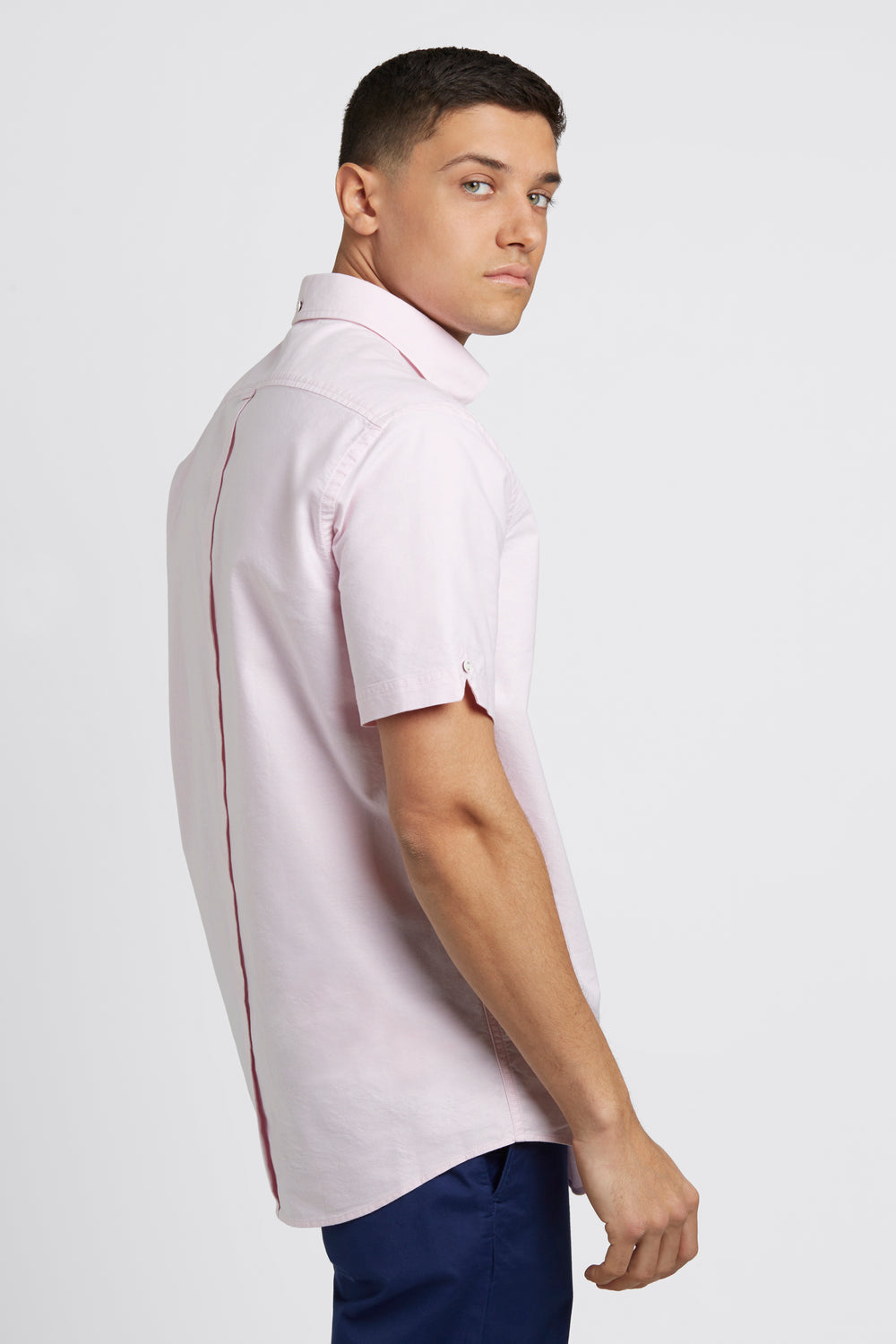 Pink Ben Sherman Short Sleeve Brighton Oxford Organic Shirts | 2673LFGRE