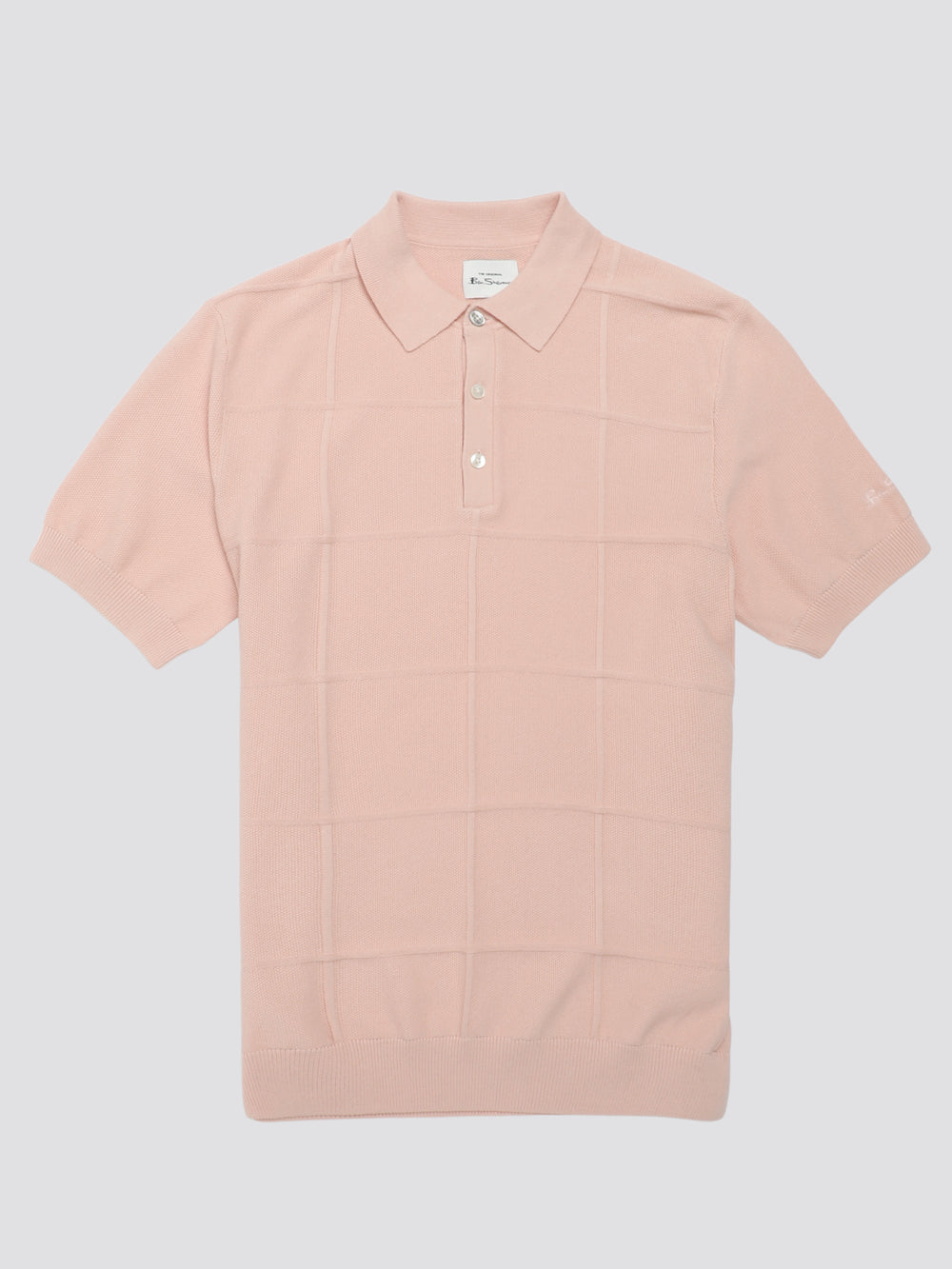 Pink Ben Sherman Signature Textured Polo Knitwear | 1253MDVWU