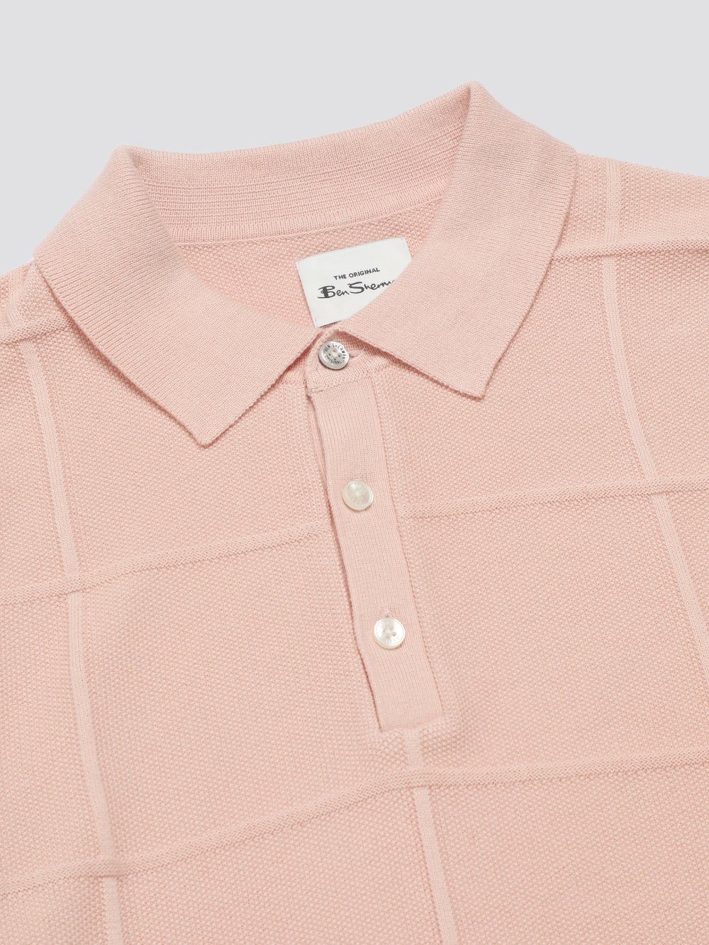 Pink Ben Sherman Signature Textured Polo Knitwear | 1253MDVWU