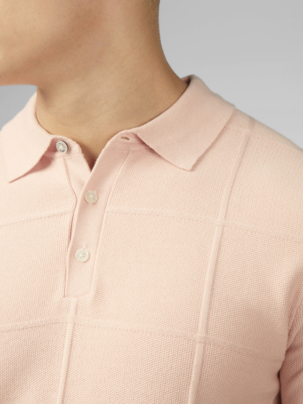 Pink Ben Sherman Signature Textured Polo Knitwear | 1253MDVWU