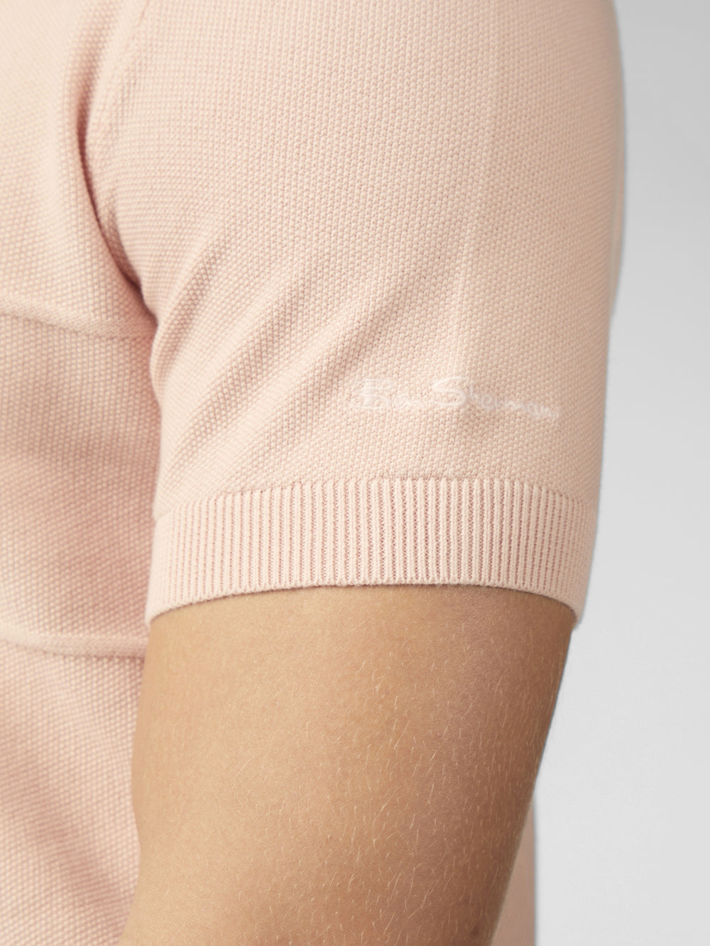 Pink Ben Sherman Signature Textured Polo Knitwear | 1253MDVWU