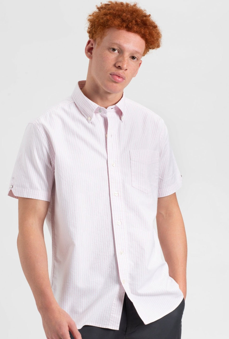 Pink Stripes Ben Sherman Brighton Oxford Shirts | 8364XUQTF