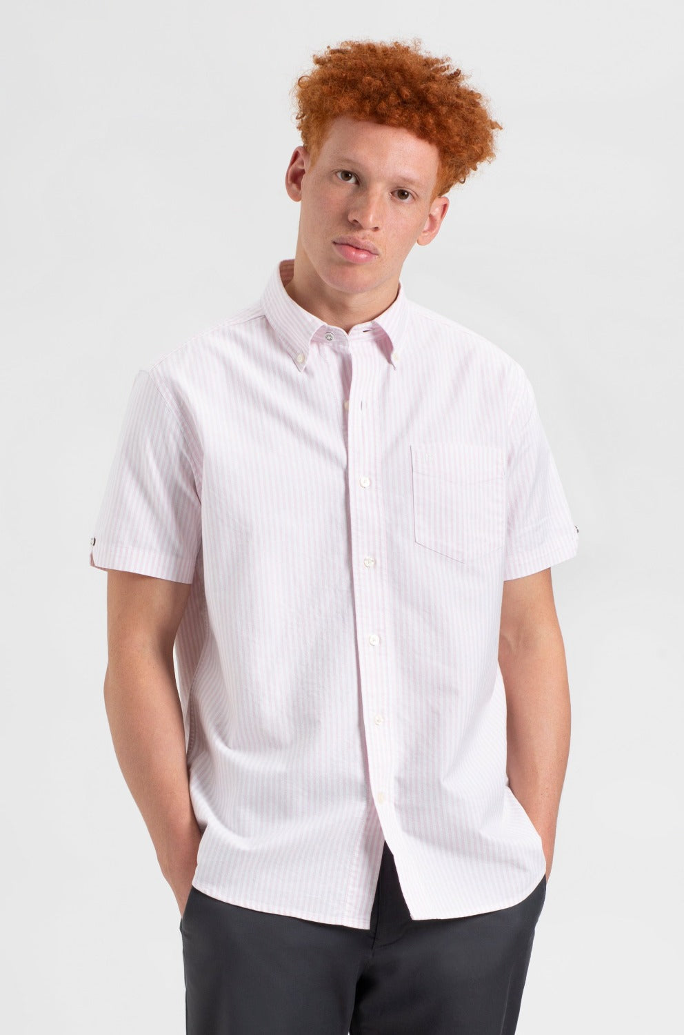 Pink Stripes Ben Sherman Brighton Oxford Shirts | 8364XUQTF