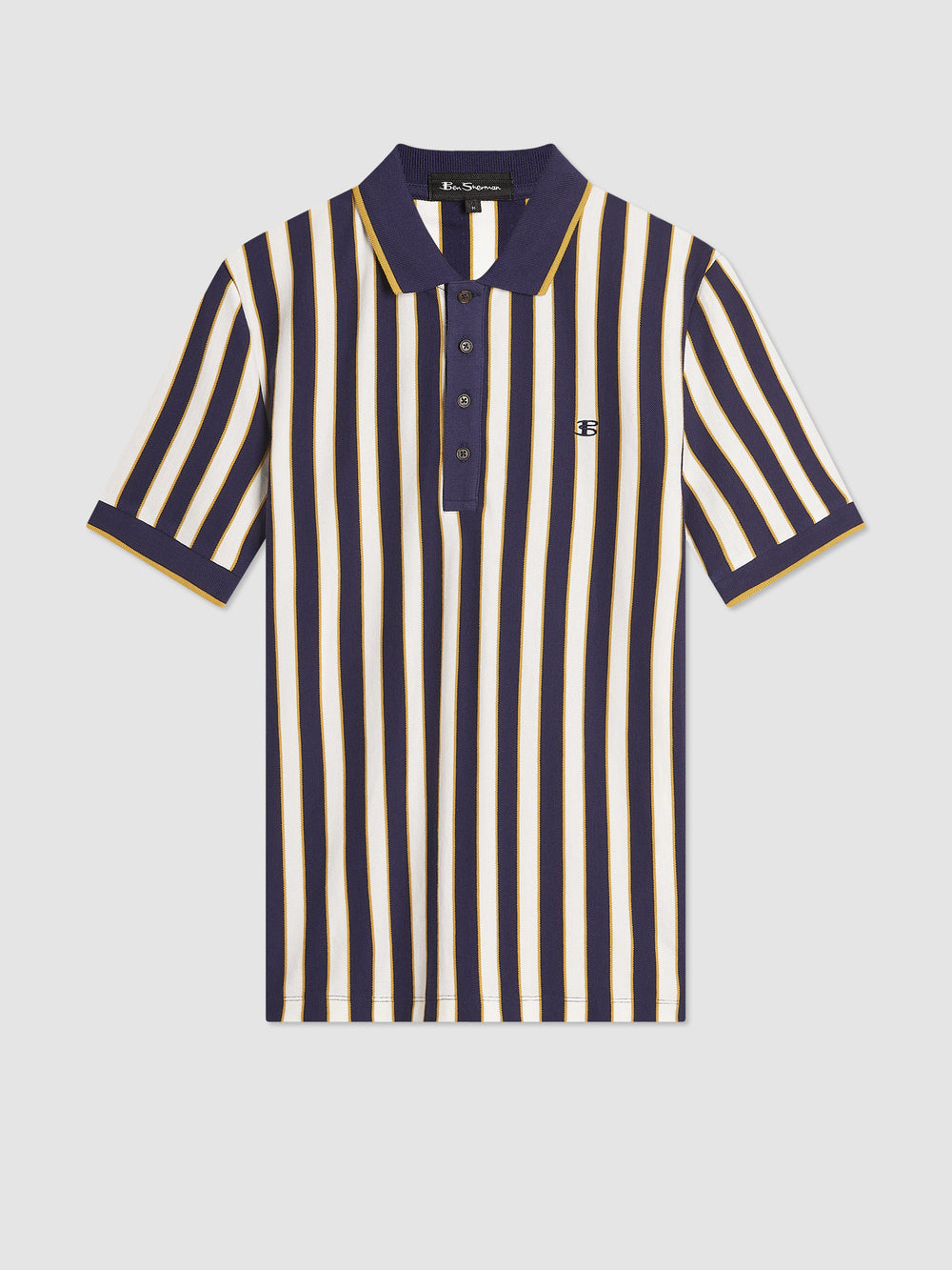 Purple Ben Sherman B by Ben Sherman Vertical Stripe Polo Shirts | 8257EXUMR