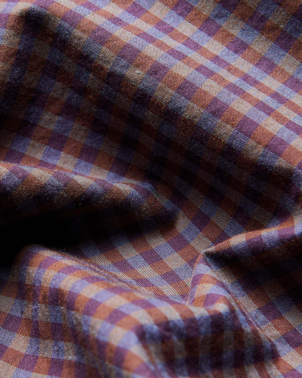 Purple Ben Sherman Signature Gingham Long-Sleeve Shirts | 9648YZKEA