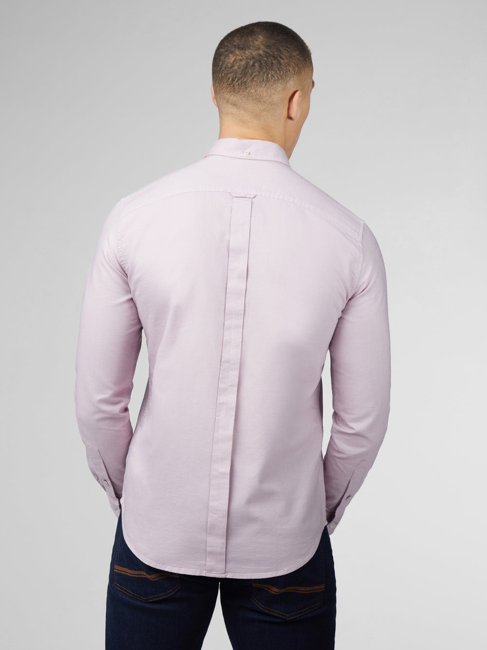 Purple Ben Sherman Signature Oxford Long Sleeve Shirts | 2685PWJMT