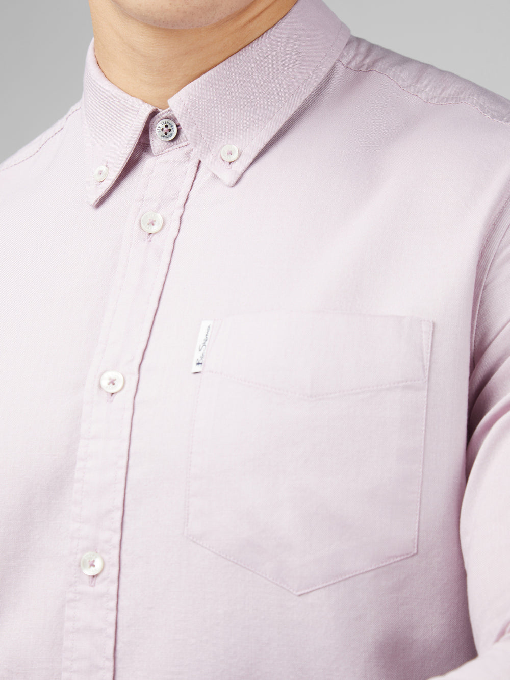 Purple Ben Sherman Signature Oxford Long Sleeve Shirts | 2685PWJMT