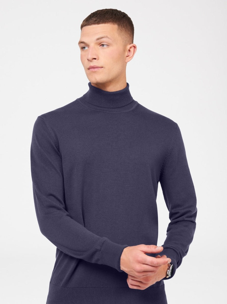 Purple Ben Sherman Signature Roll Neck Knitwear | 7902NQWCO