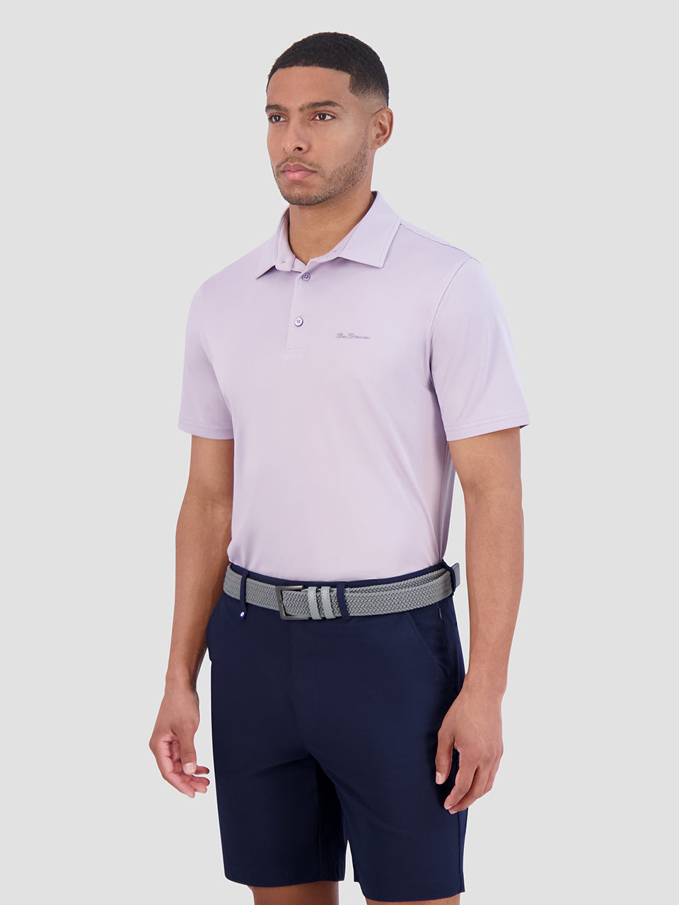 Purple Ben Sherman Solid Air Pique Sports Fit Polo Shirts | 6582DUEOK