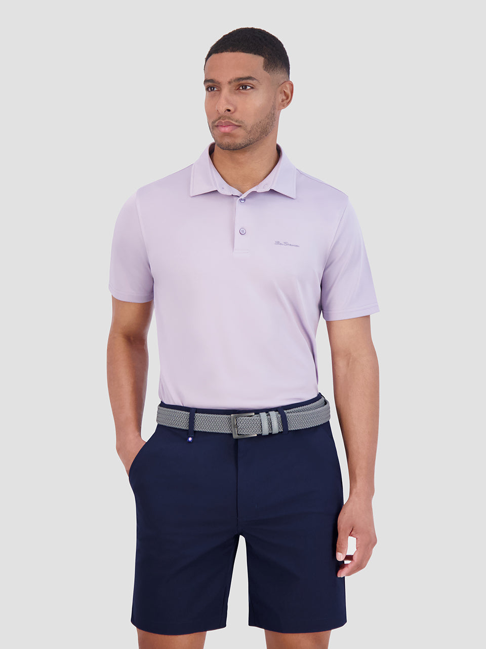 Purple Ben Sherman Solid Air Pique Sports Fit Polo Shirts | 6582DUEOK