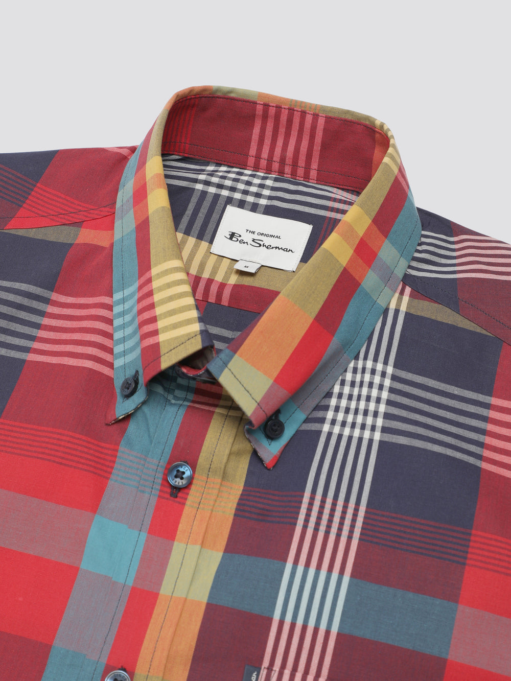 Red Ben Sherman Signature Large Madras Check Shirts | 7034CSHZN