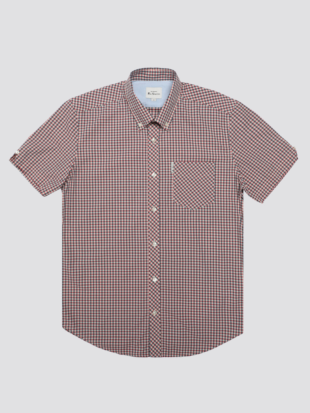 Red / White Ben Sherman Signature Short Sleeve Gingham Shirts | 5362NDJGU