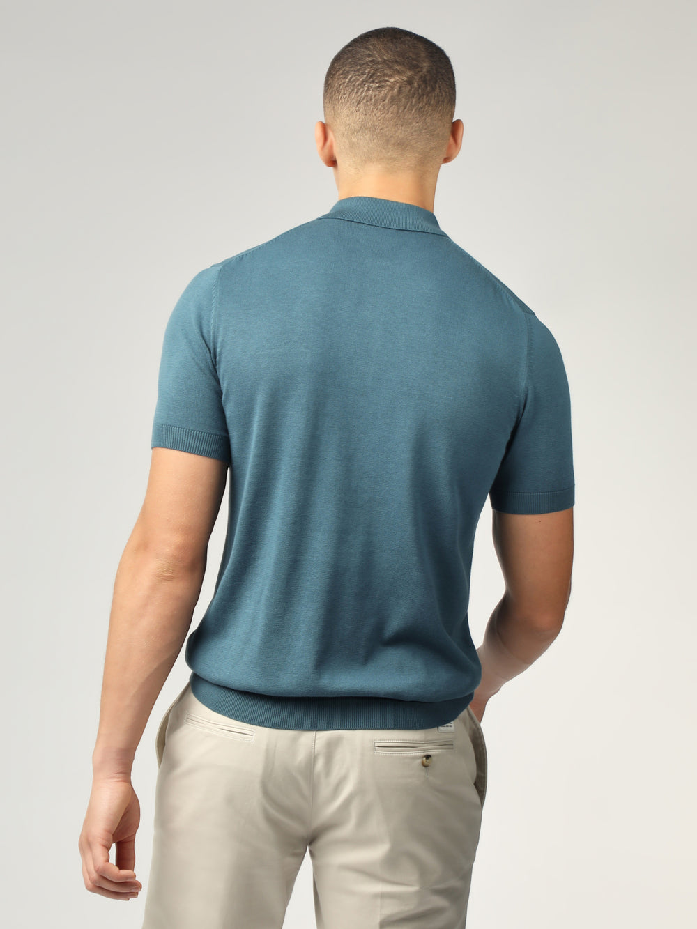 Turquoise Ben Sherman Signature Short Sleeve Polo Knitwear | 2759EGDTZ