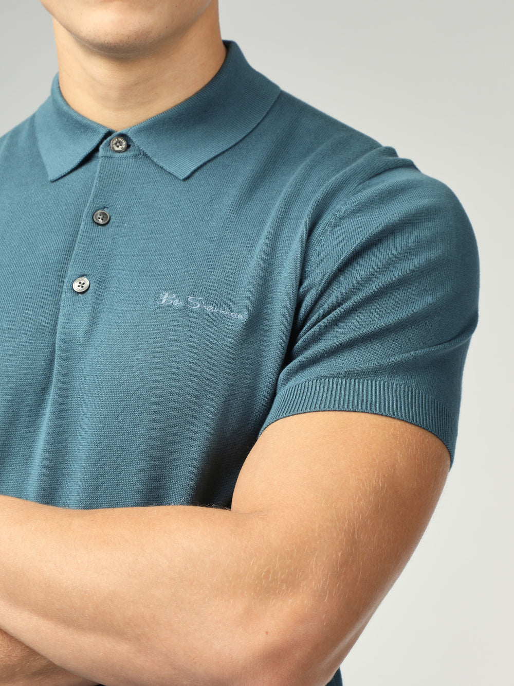 Turquoise Ben Sherman Signature Short Sleeve Polo Knitwear | 2759EGDTZ