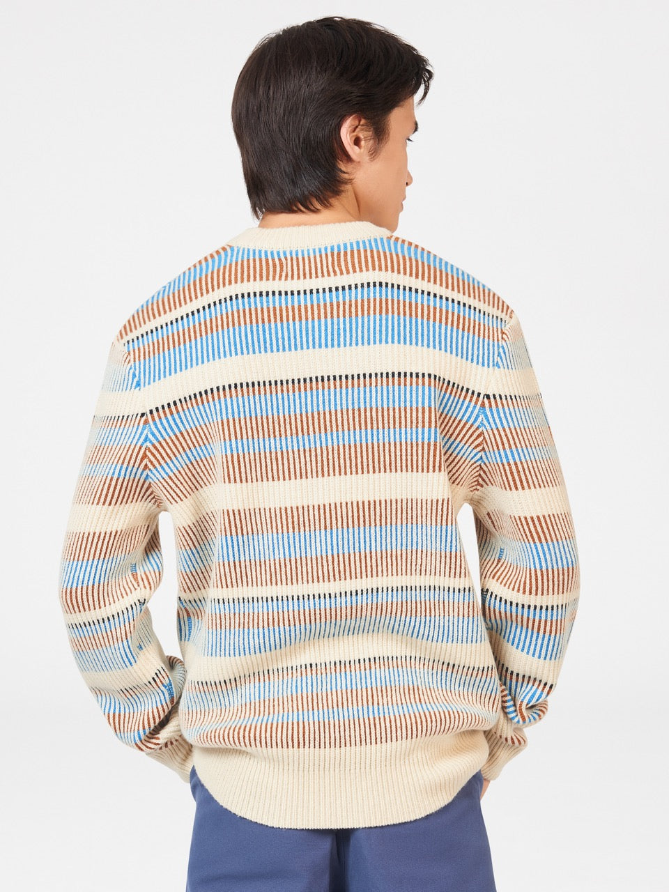 White Ben Sherman B by Ben Sherman Stripe Knitwear | 1084KAYGV