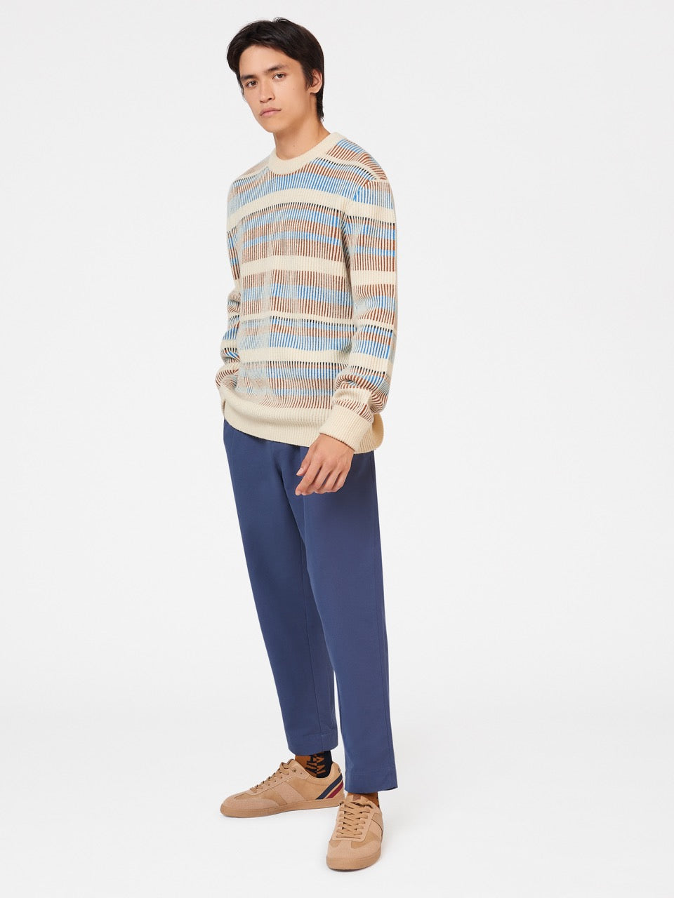 White Ben Sherman B by Ben Sherman Stripe Knitwear | 1084KAYGV