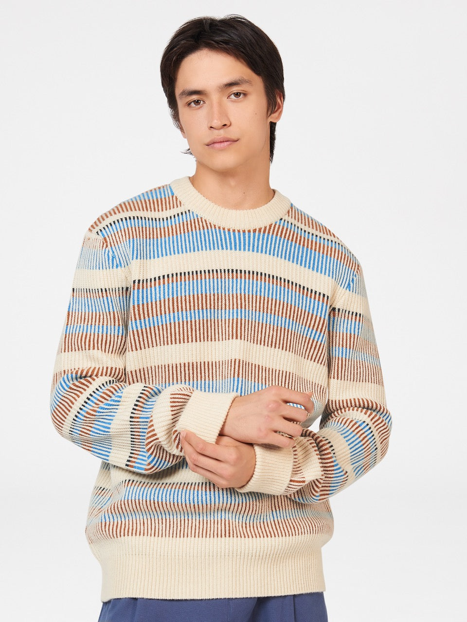 White Ben Sherman B by Ben Sherman Stripe Knitwear | 1084KAYGV