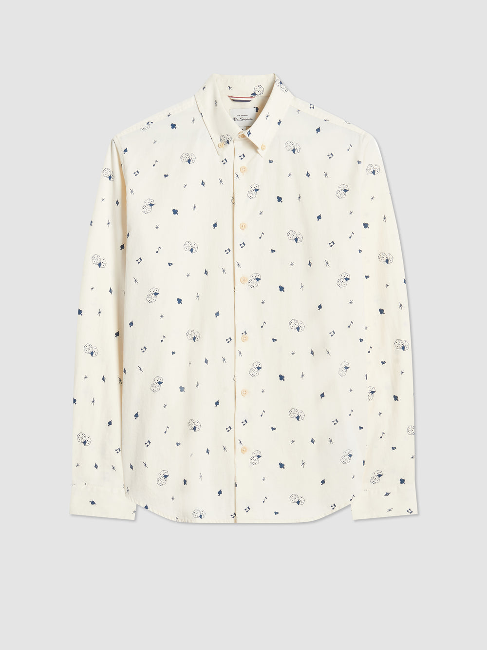 White Ben Sherman Conversational Icon Shirts | 4530ULFZY