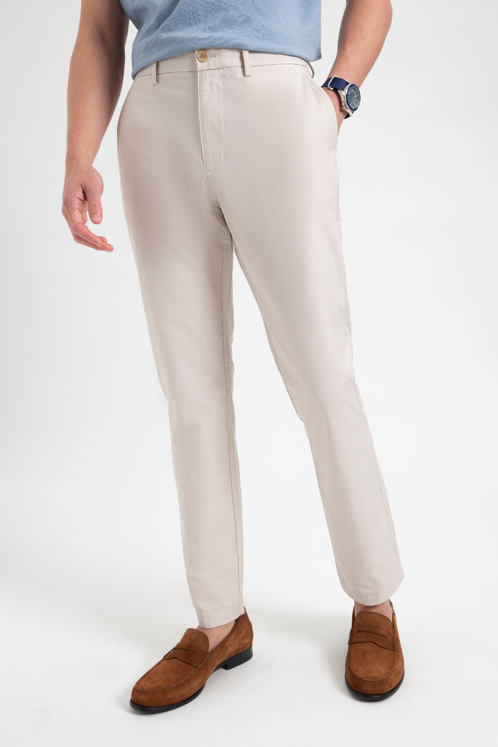 White Ben Sherman Everyday Slim Fit Chino Pants | 0935ZCBLI