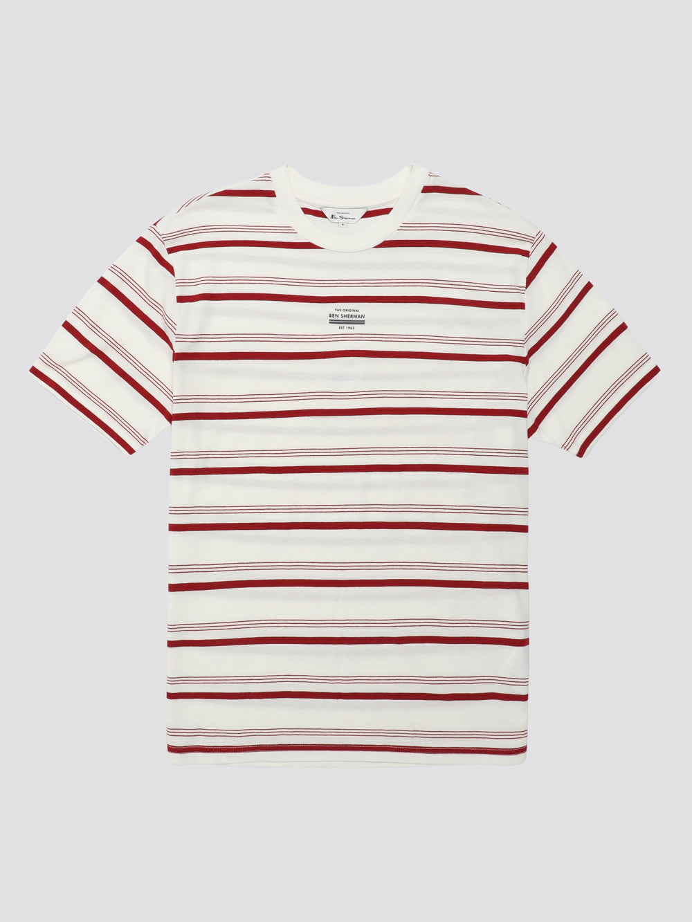 White Ben Sherman Signature Fine Stripe T-Shirt | 5679YDETN