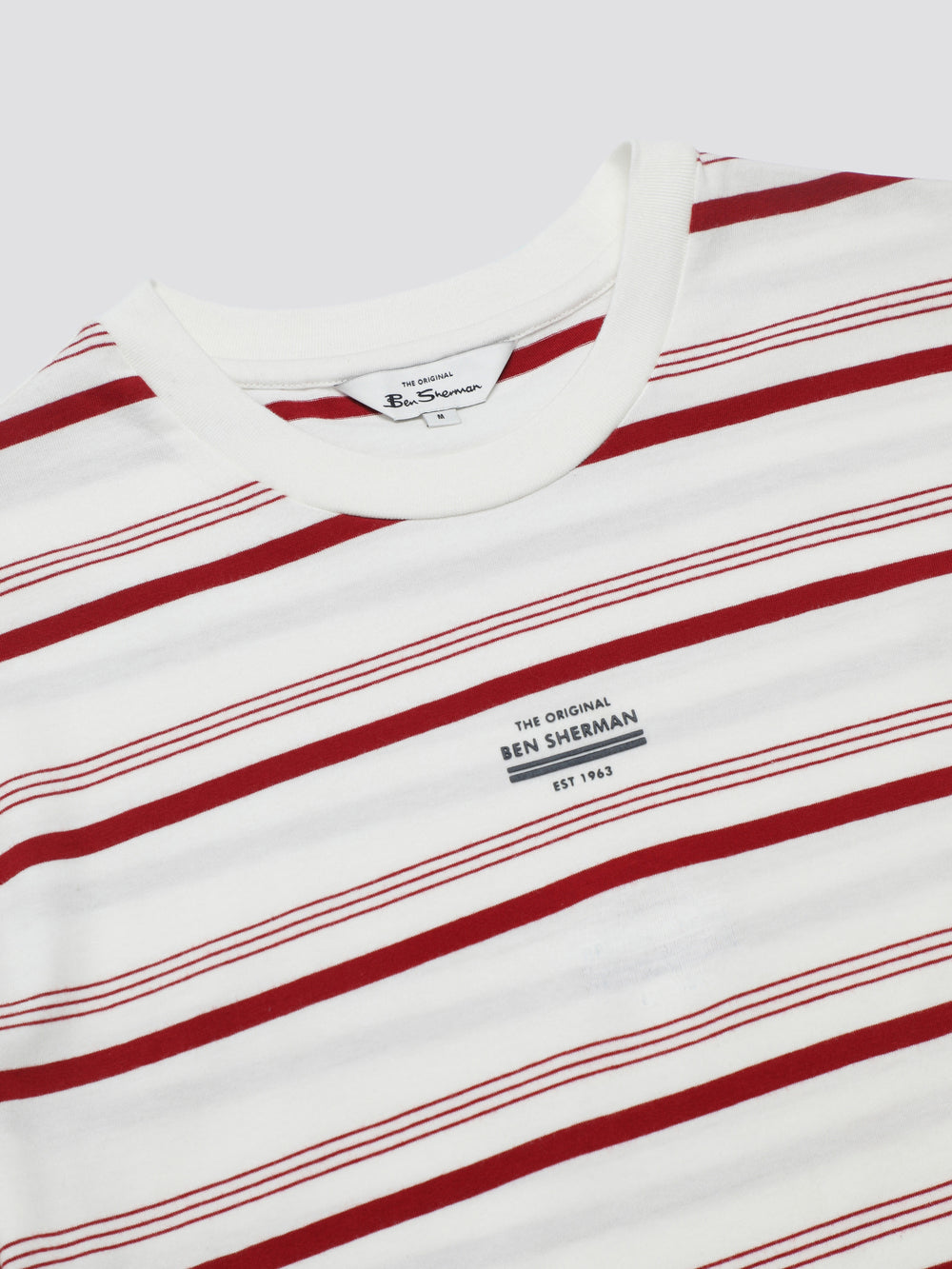 White Ben Sherman Signature Fine Stripe T-Shirt | 5679YDETN