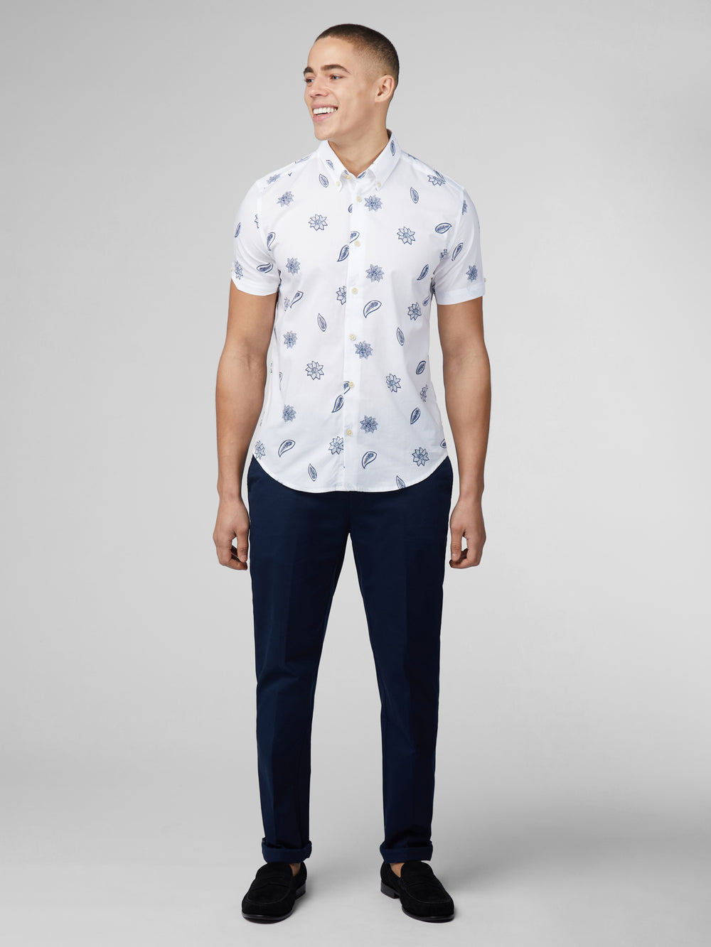 White Ben Sherman Signature Floral Shirts | 2186MAPQZ