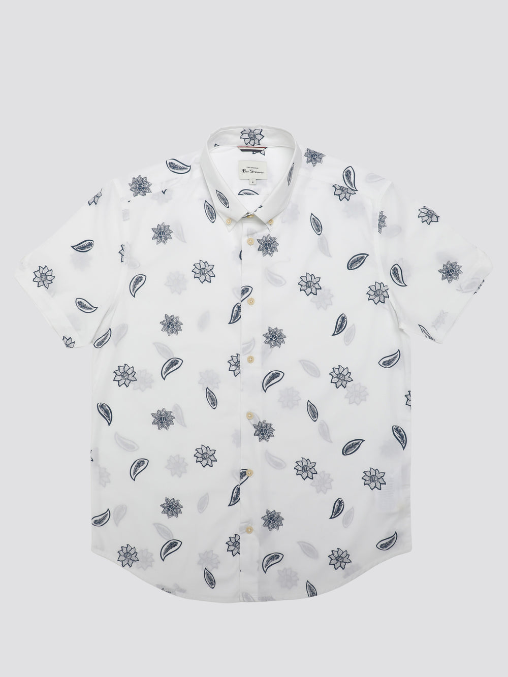 White Ben Sherman Signature Floral Shirts | 2186MAPQZ