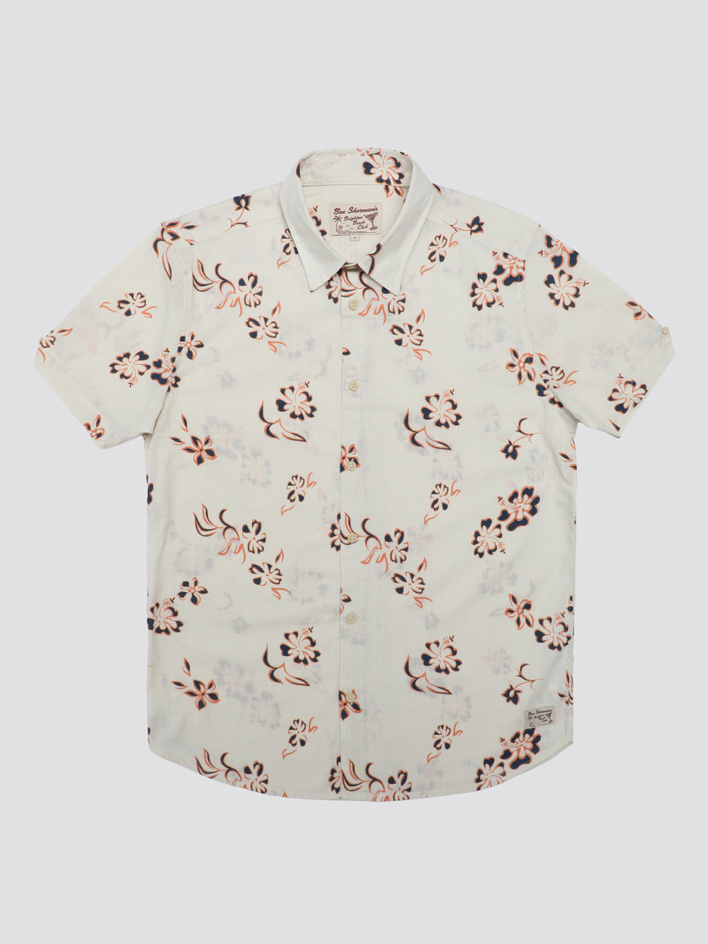 White Ben Sherman Signature Linear Floral Shirts | 4352AIVZL