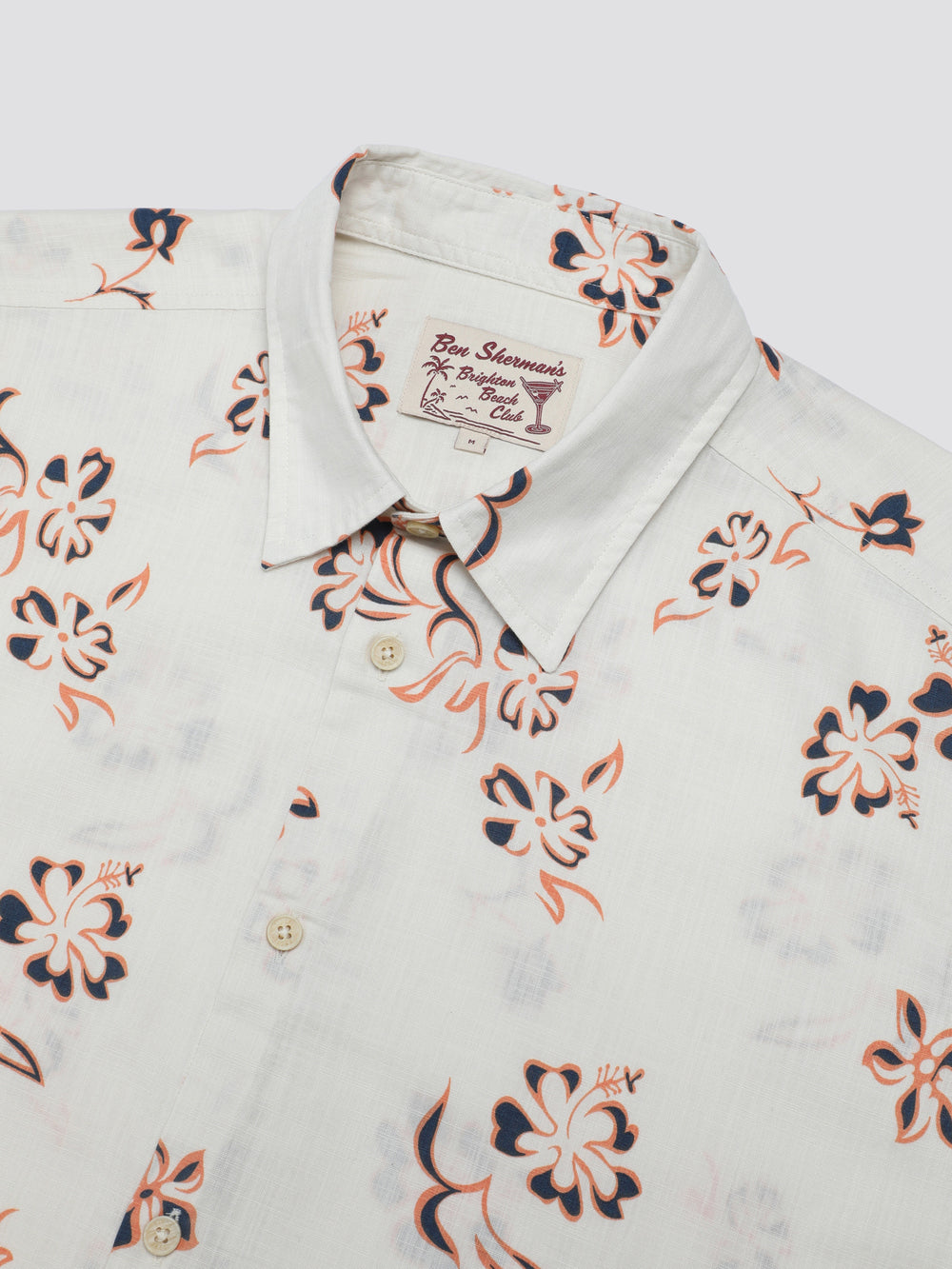 White Ben Sherman Signature Linear Floral Shirts | 4352AIVZL